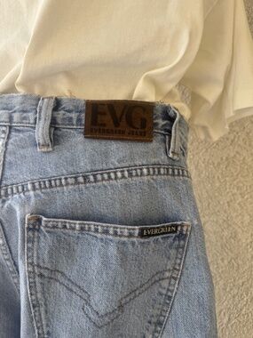 Waist 34" Vintage Evergreen Denim Shorts – 90s Relaxed Fit Shorts